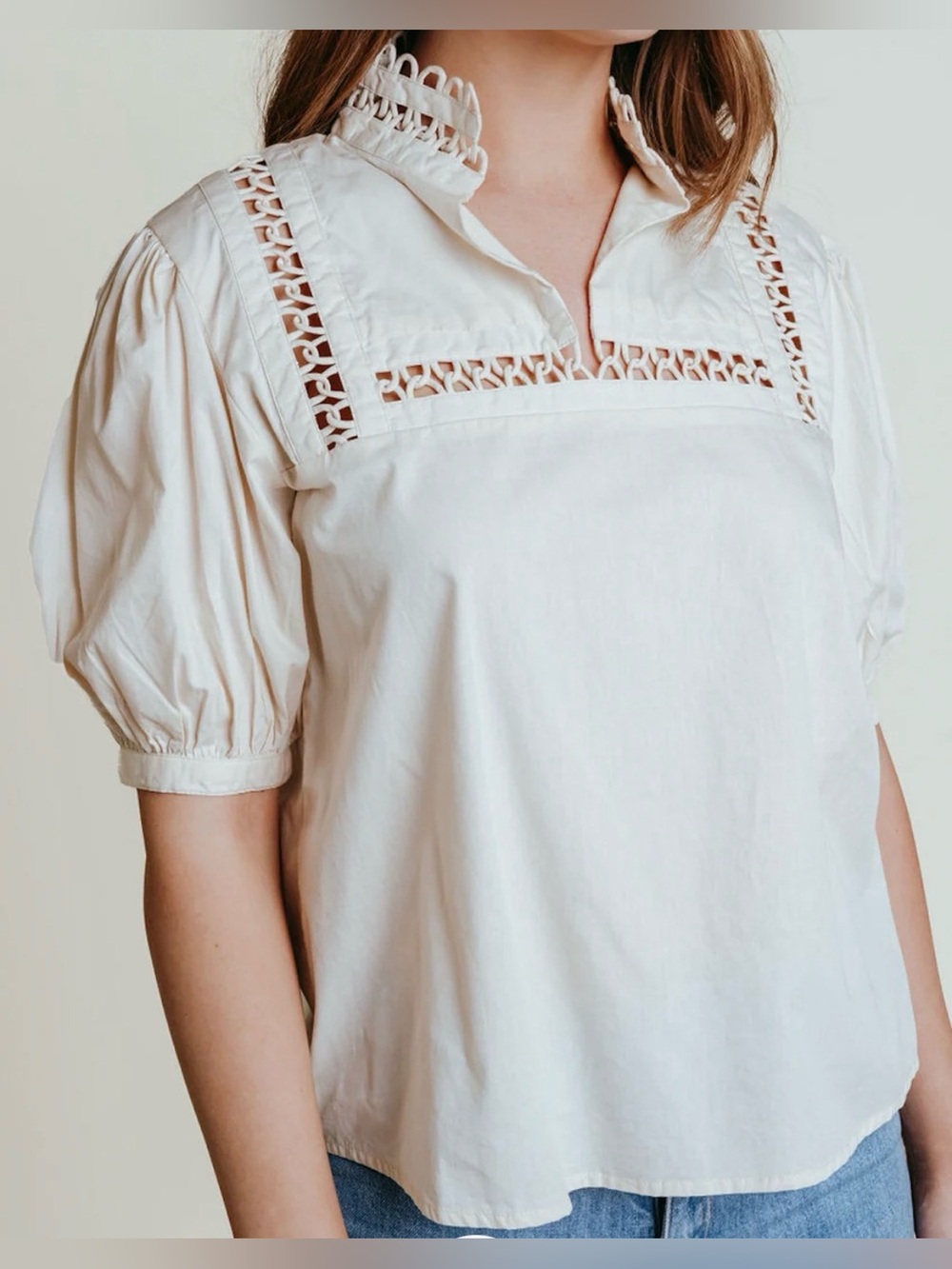 LaRoque Hadley Blouse in Bone Size M